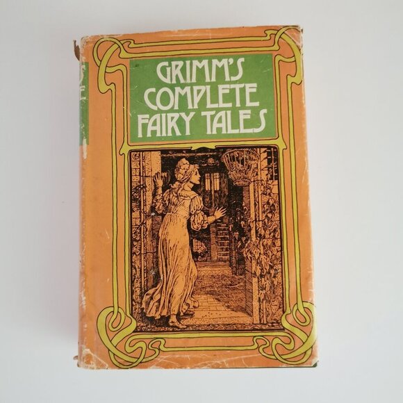 1970s Grimm's Complete Fairy Tales Book Hardcover Green Vintage Dust Jacket - Picture 3 of 11